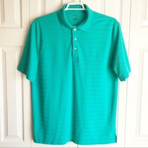 Links Edition Turquoise Short Sleeve Polo Golf Shirt XL